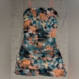 Fashion Nova Multicolor Strapless Dress